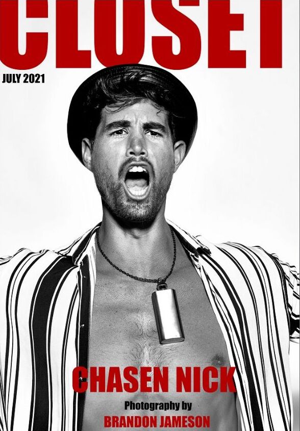 Chasen on the cover of Closet magazine — editorial photograph