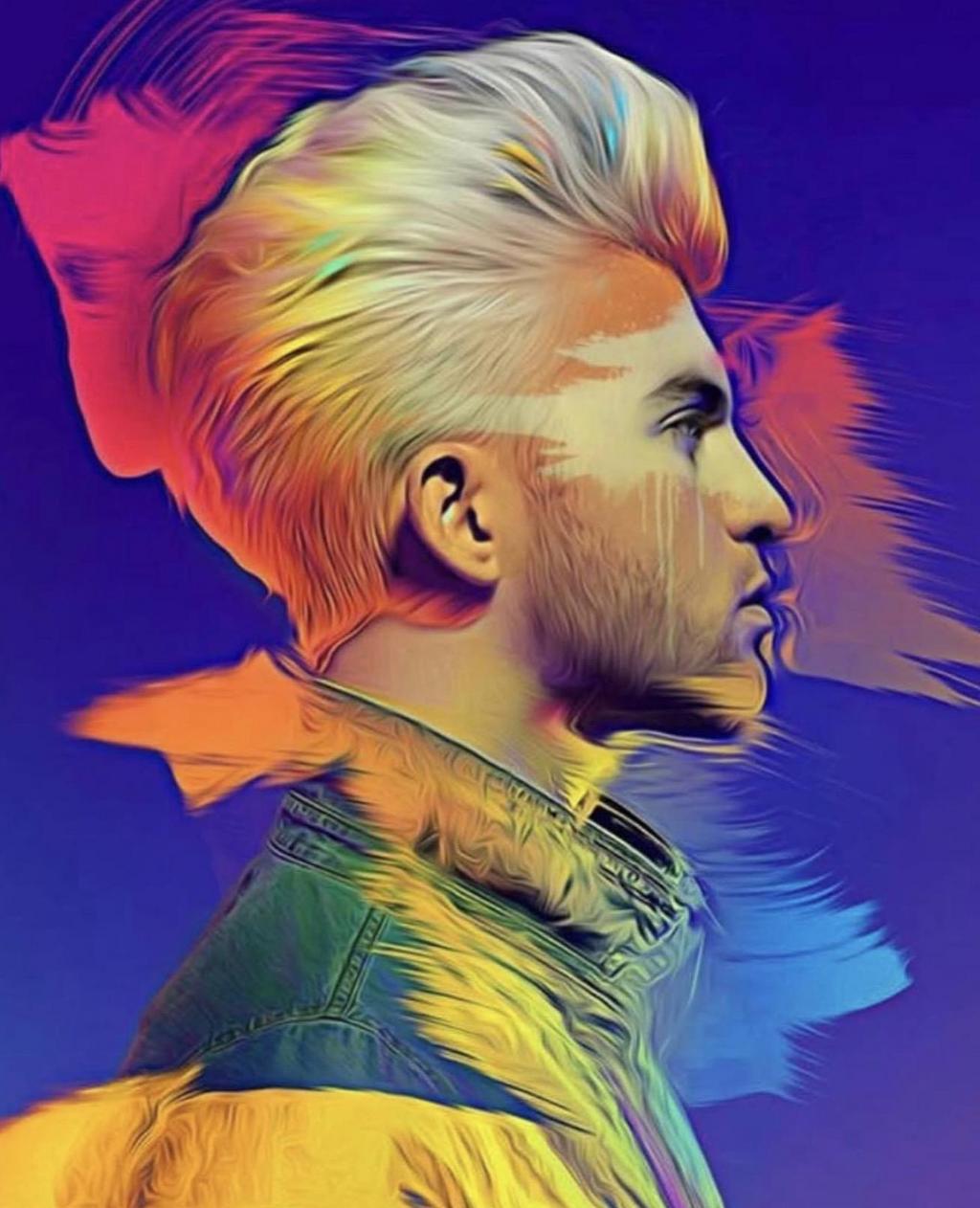 Colorful portrait of Matthew David from his original website